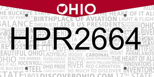 HPR2664 Ohio License Plate