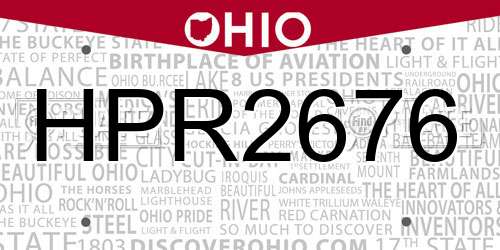 HPR2676 Ohio License Plate