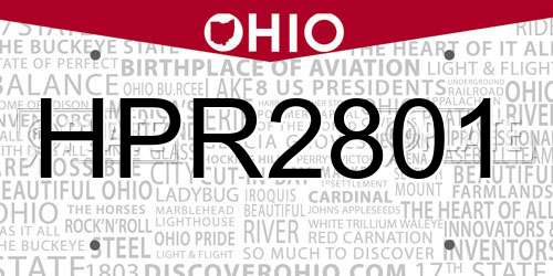 HPR2801 Ohio License Plate
