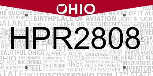 HPR2808 Ohio License Plate