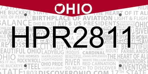 HPR2811 Ohio License Plate
