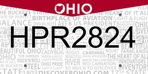 HPR2824 Ohio License Plate