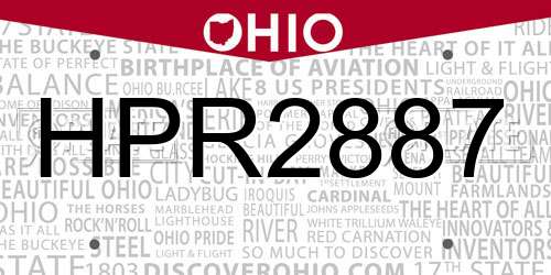 HPR2887 Ohio License Plate