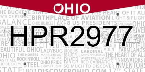 HPR2977 Ohio License Plate
