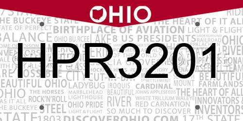HPR3201 Ohio License Plate