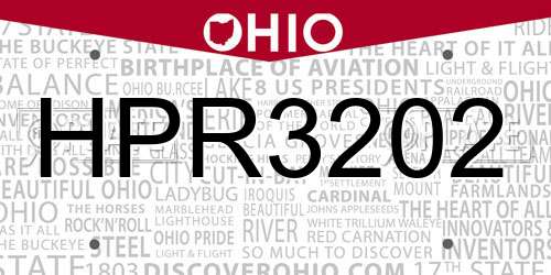 HPR3202 Ohio License Plate