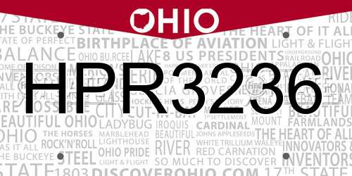 HPR3236 Ohio License Plate