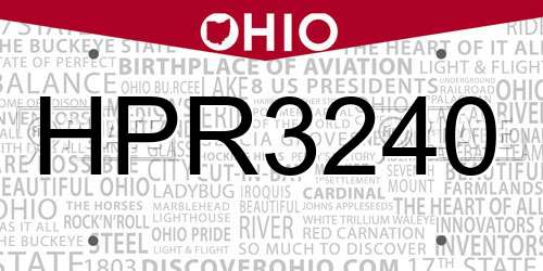 HPR3240 Ohio License Plate