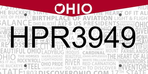 HPR3949 Ohio License Plate