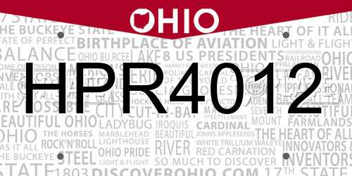 HPR4012 Ohio License Plate