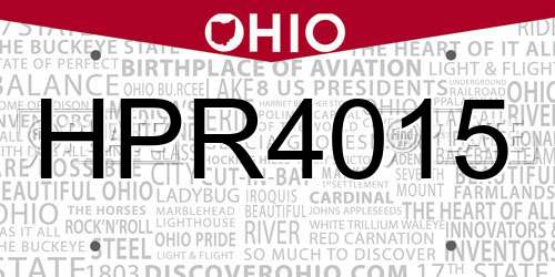 HPR4015 Ohio License Plate