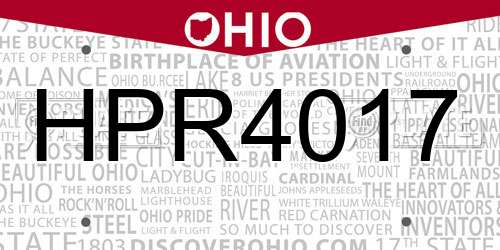 HPR4017 Ohio License Plate