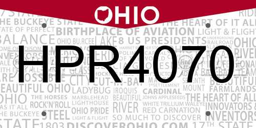 HPR4070 Ohio License Plate