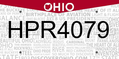 HPR4079 Ohio License Plate