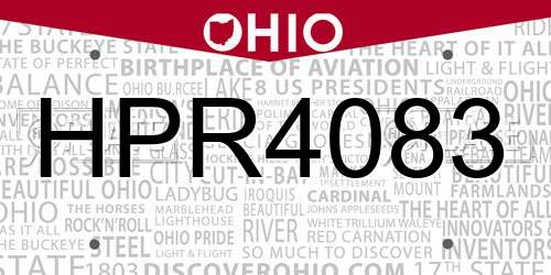 HPR4083 Ohio License Plate