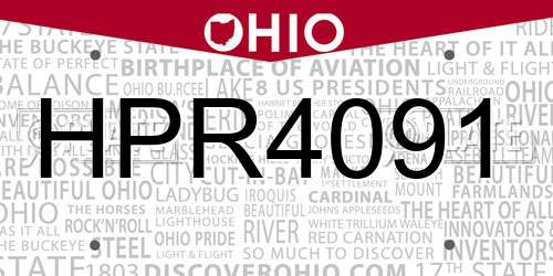 HPR4091 Ohio License Plate
