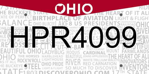 HPR4099 Ohio License Plate