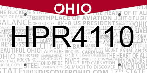 HPR4110 Ohio License Plate