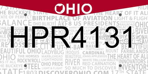 HPR4131 Ohio License Plate