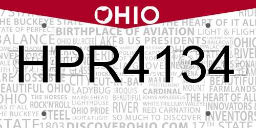 HPR4134 Ohio License Plate