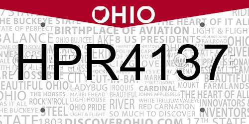 HPR4137 Ohio License Plate