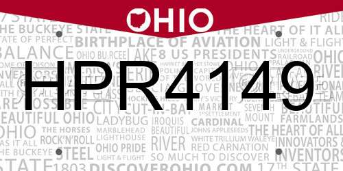 HPR4149 Ohio License Plate
