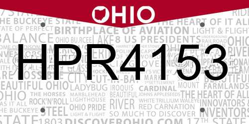 HPR4153 Ohio License Plate