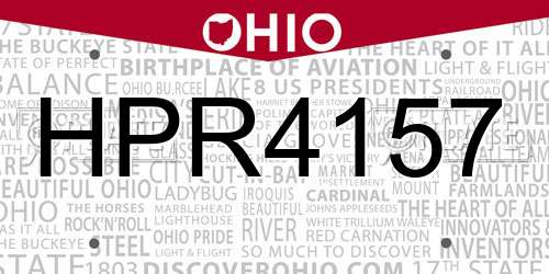 HPR4157 Ohio License Plate