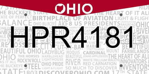 HPR4181 Ohio License Plate
