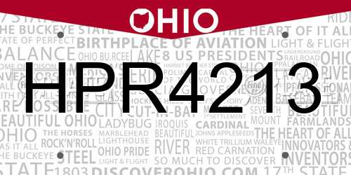 HPR4213 Ohio License Plate