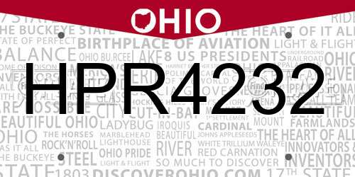 HPR4232 Ohio License Plate
