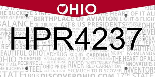 HPR4237 Ohio License Plate
