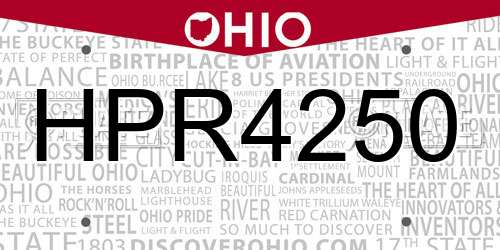 HPR4250 Ohio License Plate