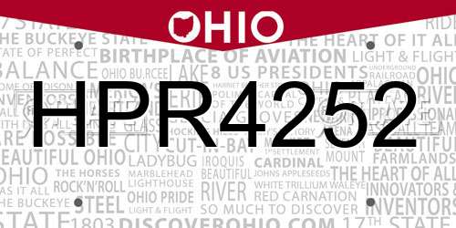 HPR4252 Ohio License Plate