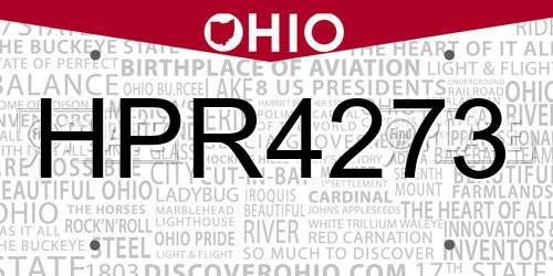 HPR4273 Ohio License Plate