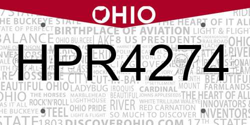 HPR4274 Ohio License Plate