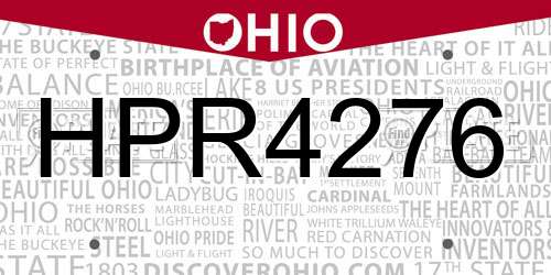 HPR4276 Ohio License Plate