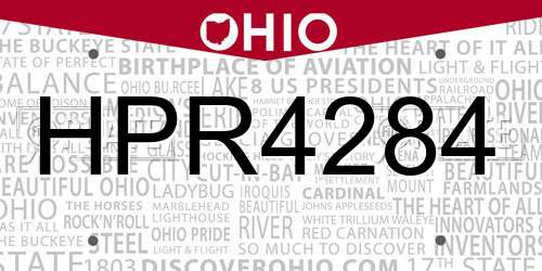 HPR4284 Ohio License Plate