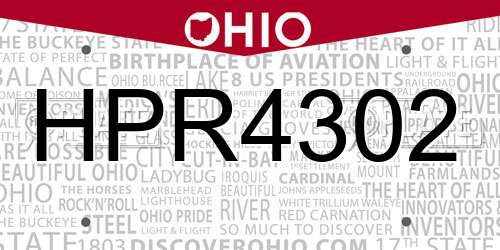 HPR4302 Ohio License Plate
