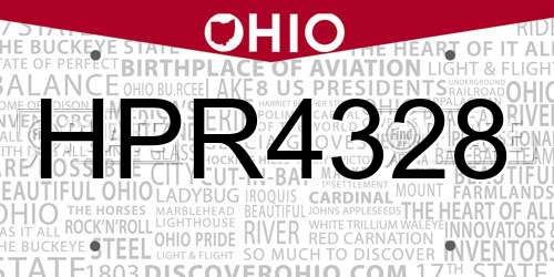 HPR4328 Ohio License Plate
