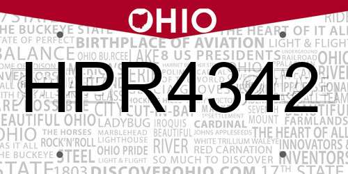 HPR4342 Ohio License Plate