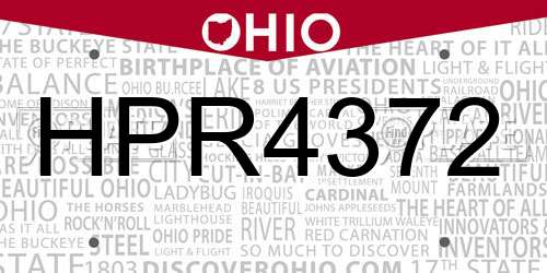 HPR4372 Ohio License Plate