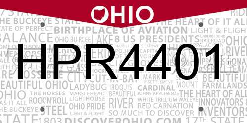 HPR4401 Ohio License Plate