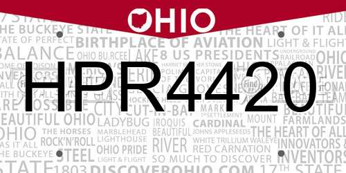 HPR4420 Ohio License Plate