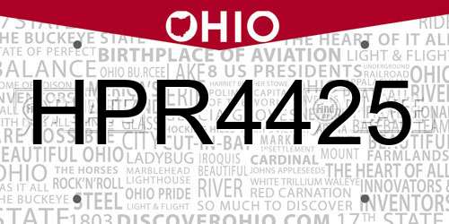 HPR4425 Ohio License Plate