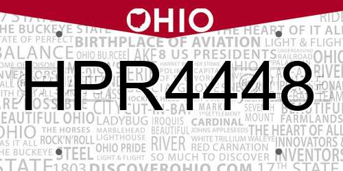 HPR4448 Ohio License Plate