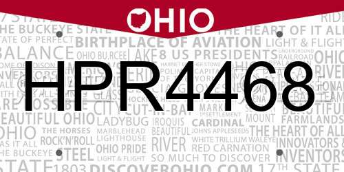 HPR4468 Ohio License Plate