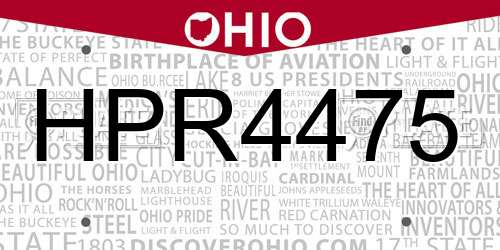HPR4475 Ohio License Plate