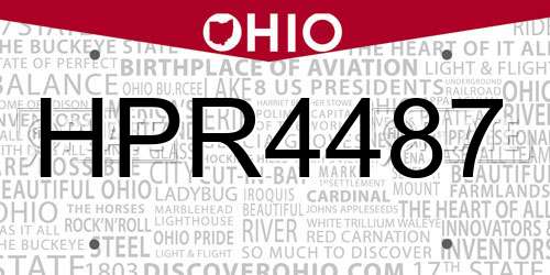 HPR4487 Ohio License Plate