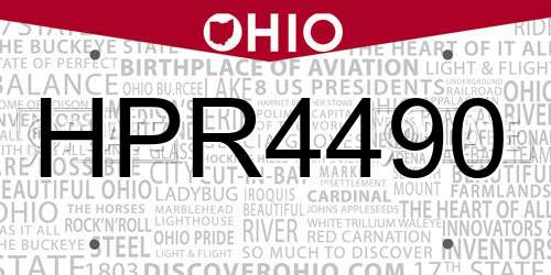 HPR4490 Ohio License Plate